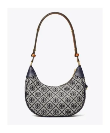 T Monogram Crescent Bag
