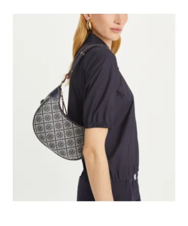 T Monogram Crescent Bag
