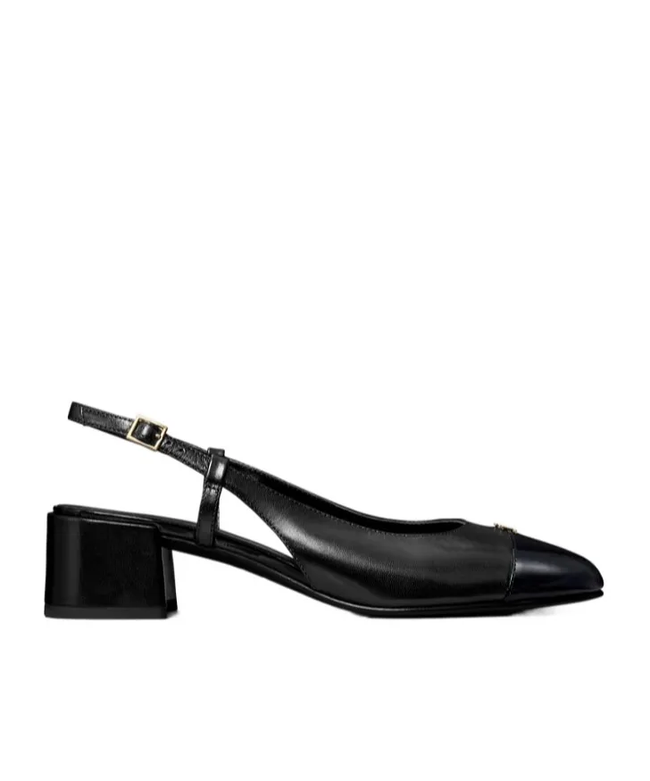 Cap-Toe Slingback Pumps