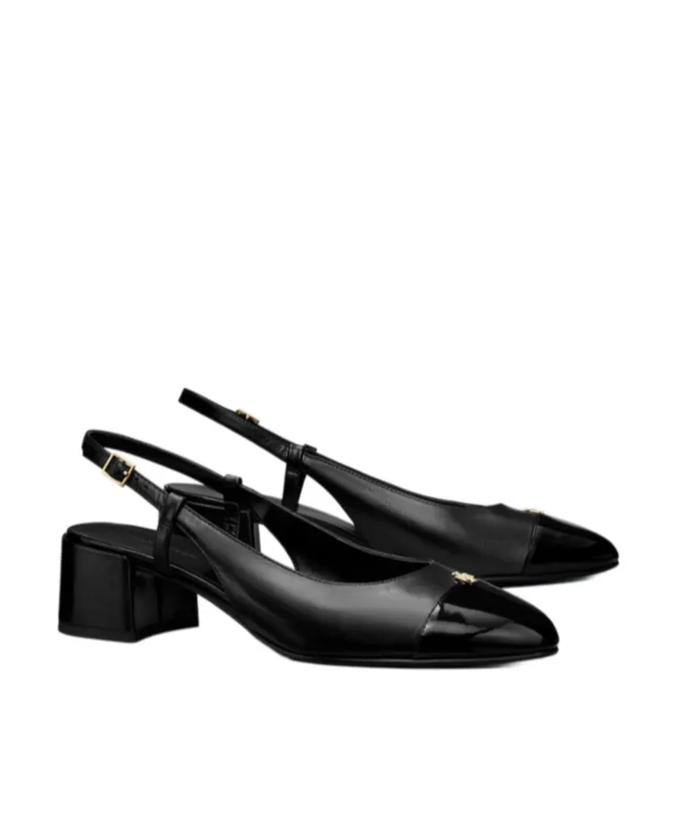 Cap-Toe Slingback Pumps