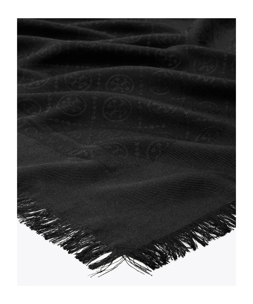 T-Monogram Jacquard Silk Scarf