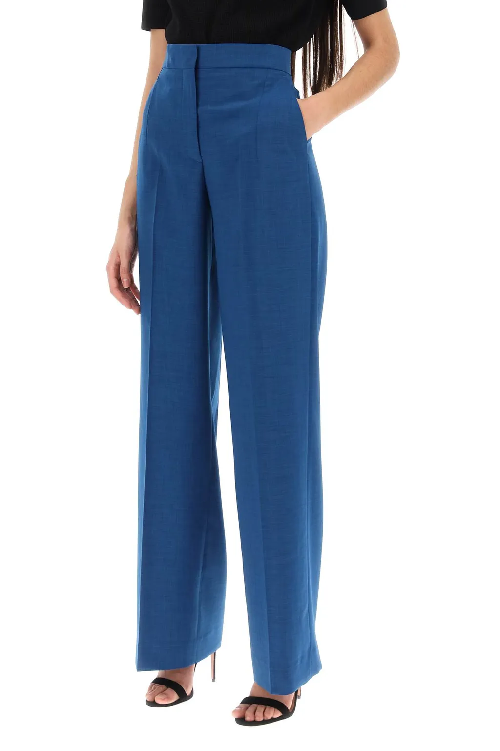 Front-Pleat Tailored Trousers