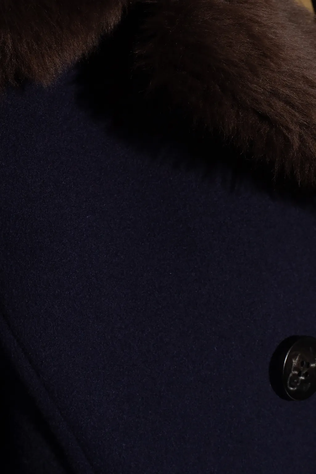 Notched-Lapels Shearling Jacket