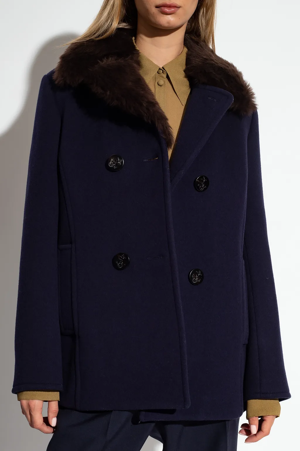 Notched-Lapels Shearling Jacket