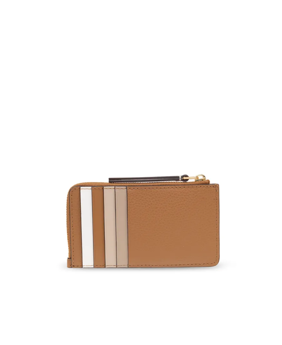 Logo-Plaque Leather Wallet