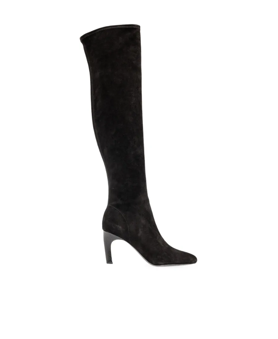 Suede 80Mm Above-Knee Boots