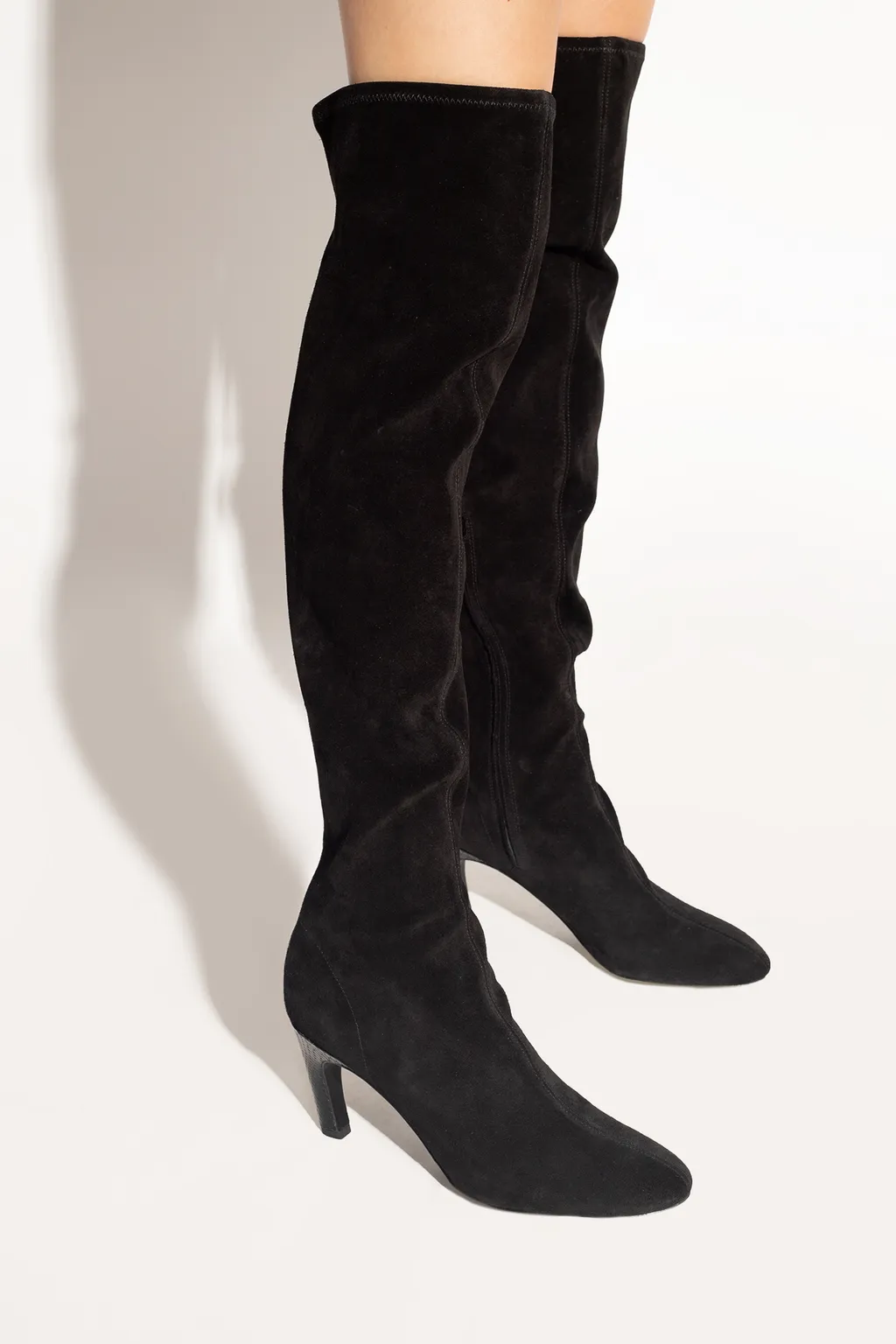 Suede 80Mm Above-Knee Boots