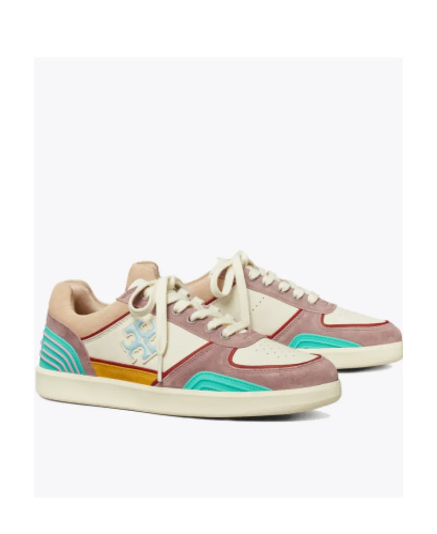 Clover Court Colour-Block Leather Sneakers