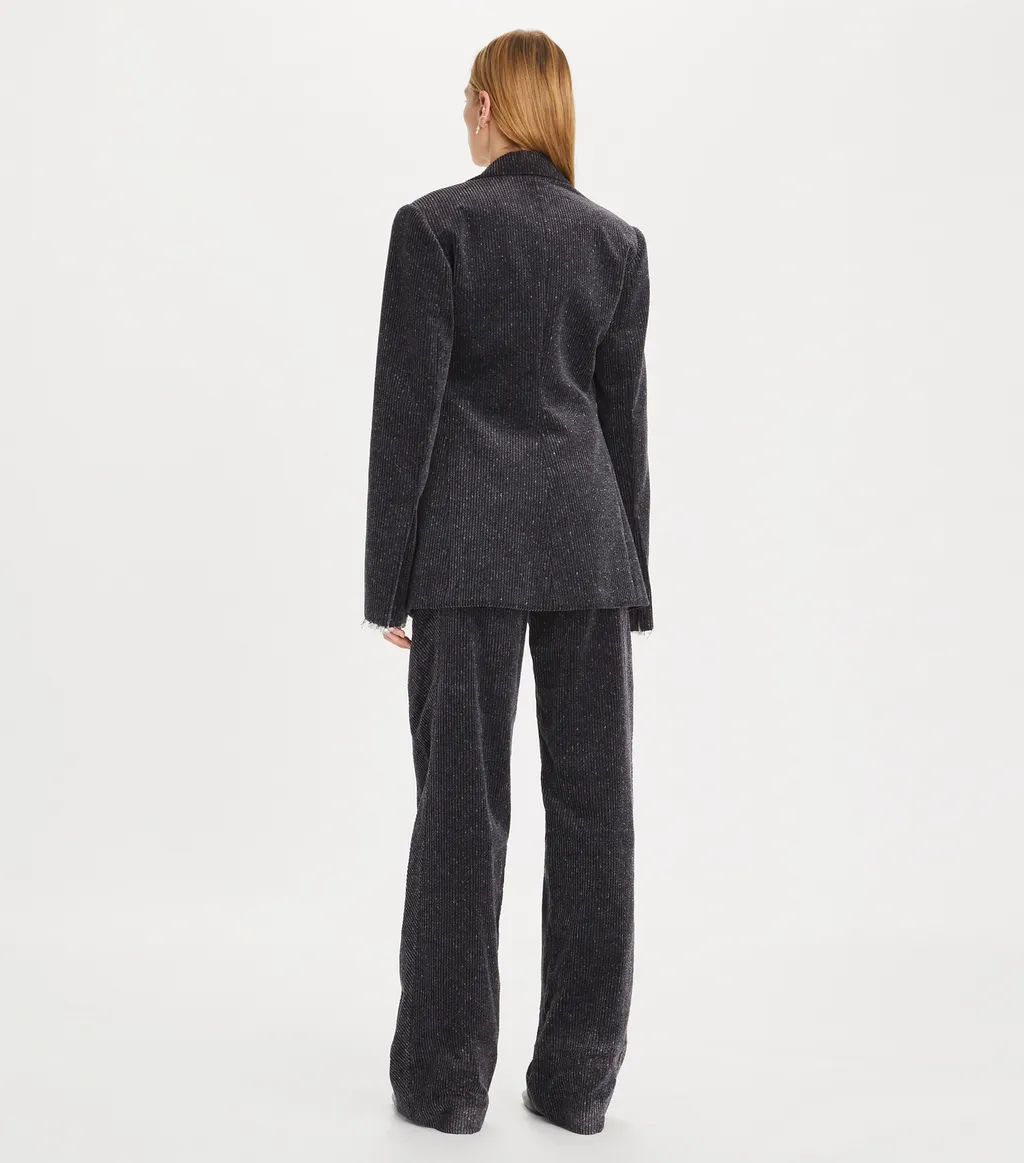 High-Waist Corduroy Wide-Leg Trousers
