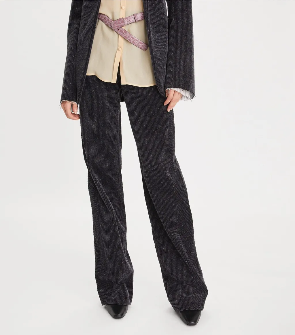 High-Waist Corduroy Wide-Leg Trousers