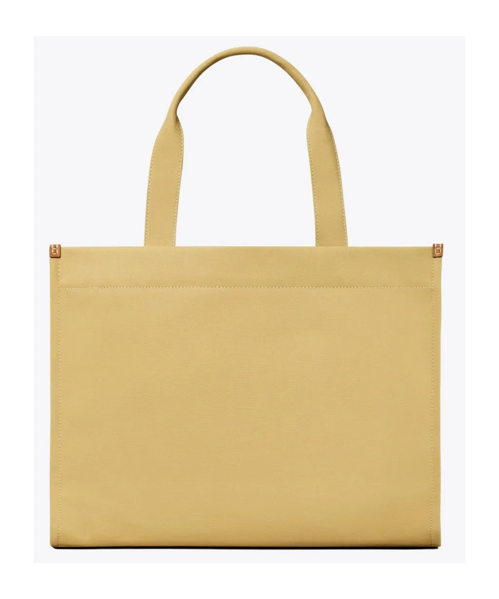 Ella Double T Logo Detailed Tote Bag