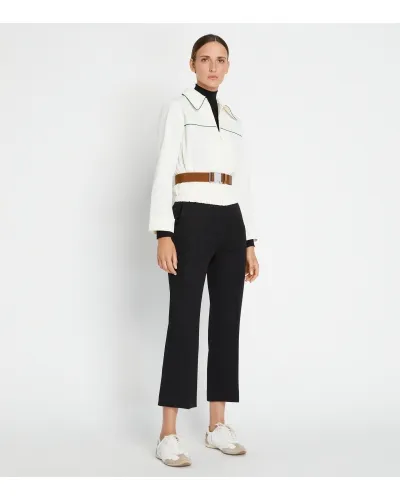 Cropped Straight Leg Trousers