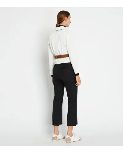 Cropped Straight Leg Trousers