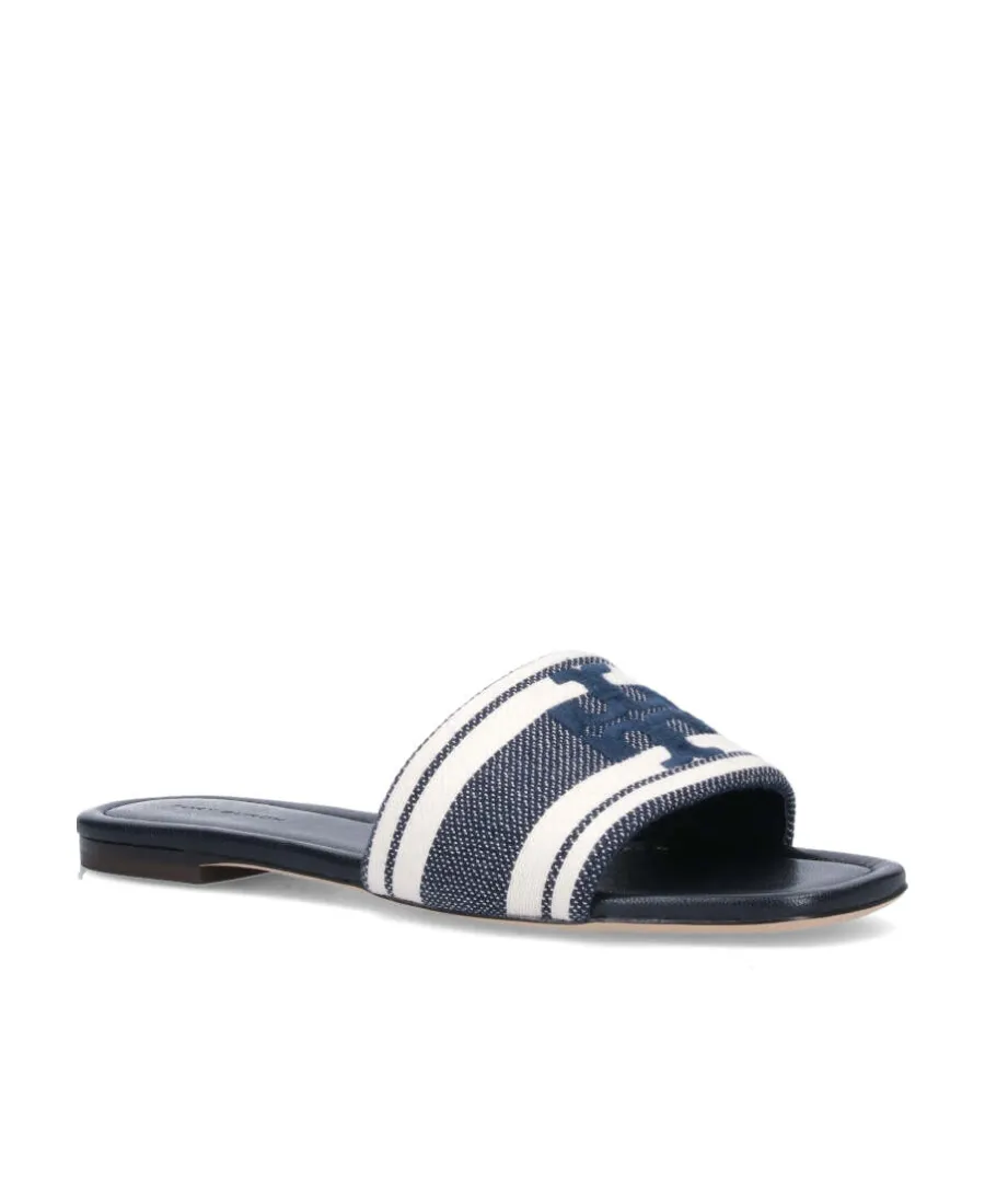 Logo Plaque Striped Slides