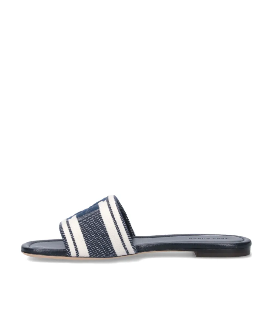 Logo Plaque Striped Slides