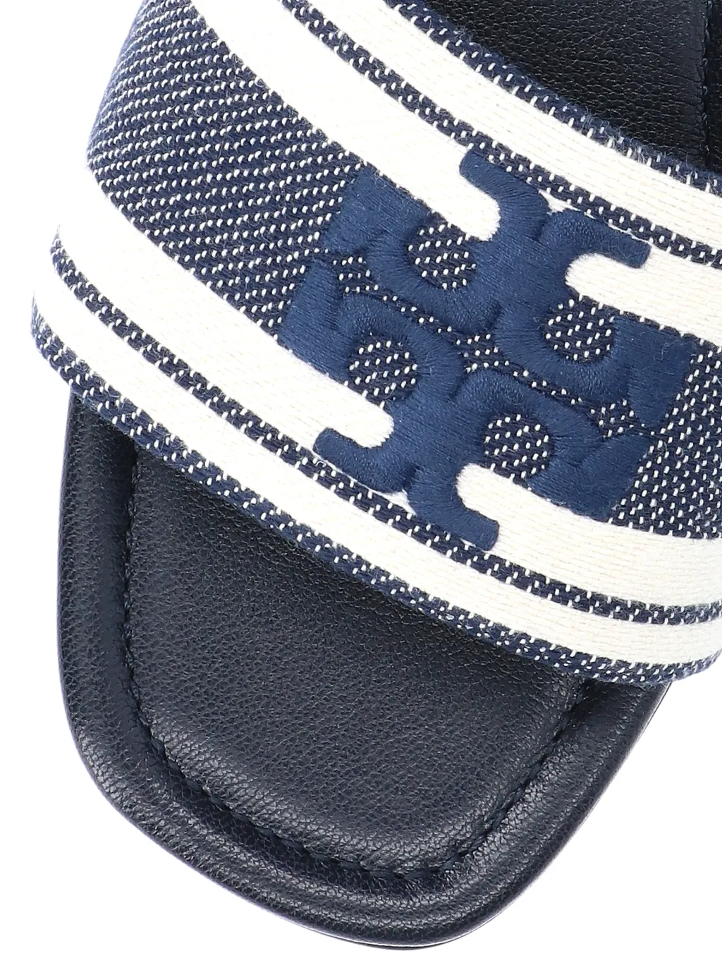 Logo Plaque Striped Slides