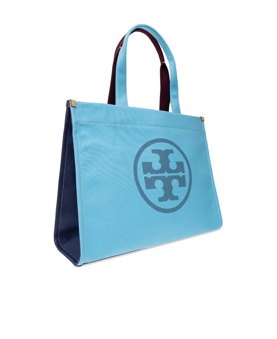 Logo Detailed Two-Tone Tote Bag