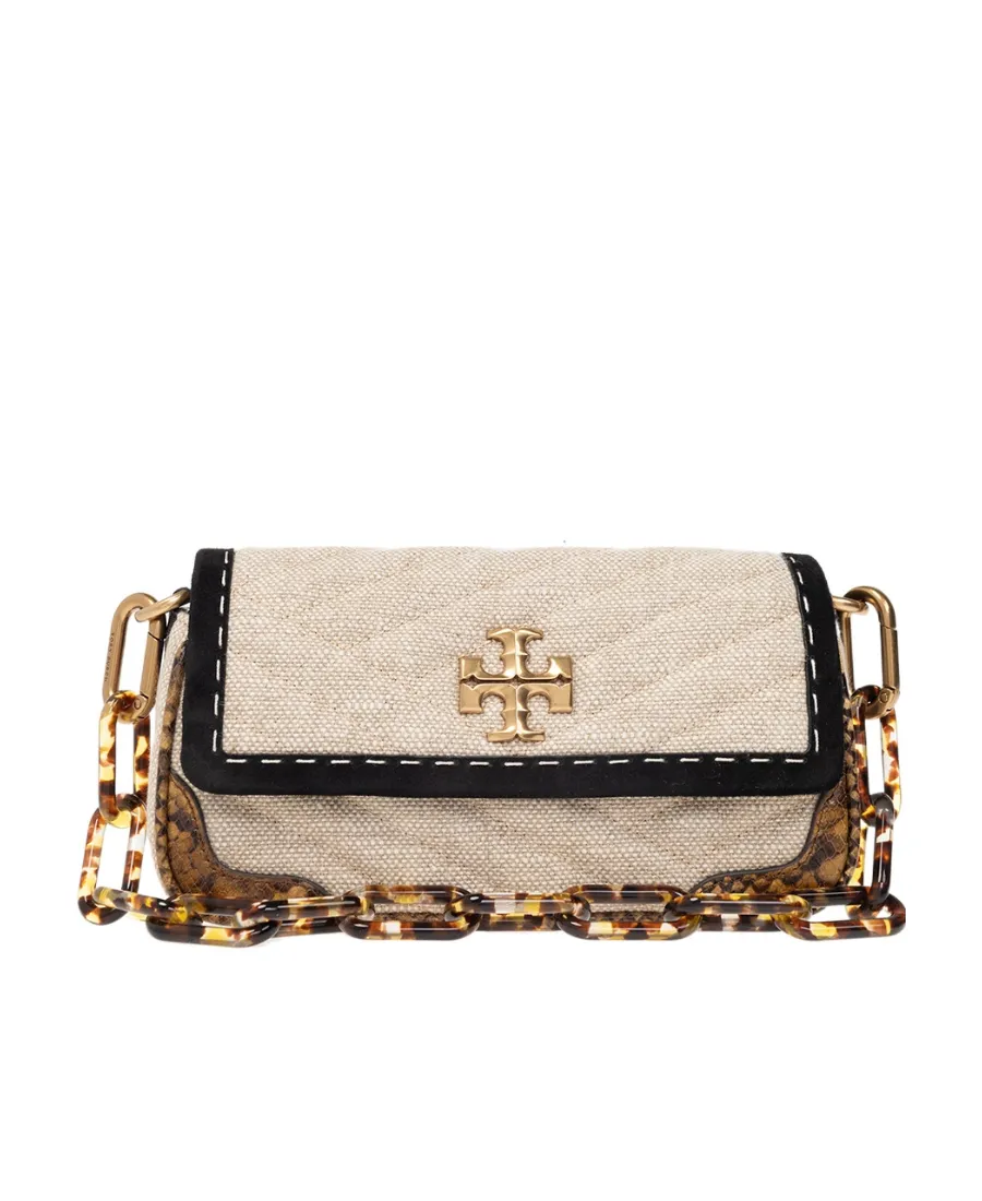 Kira Mixed-Media Shoulder Bag