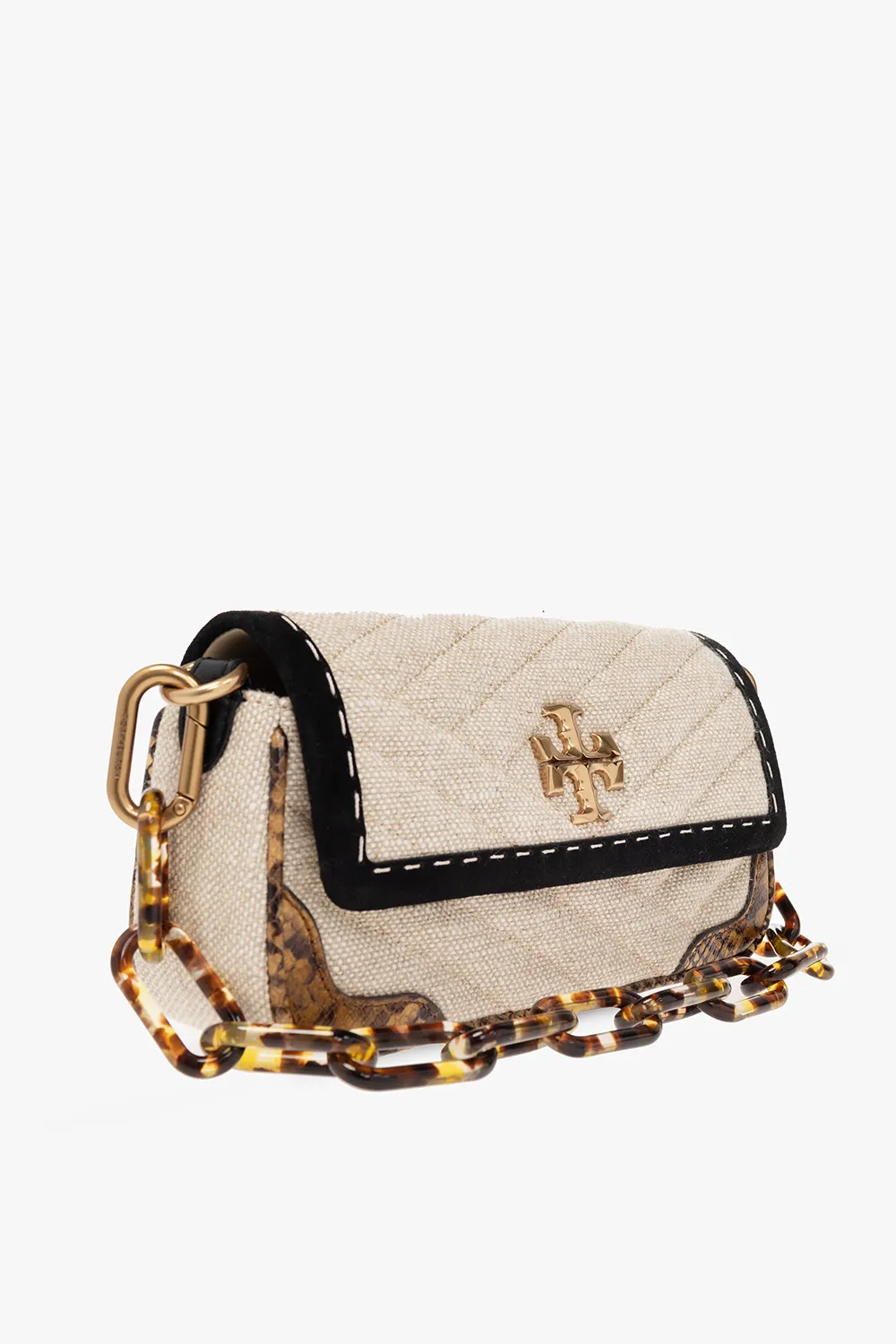 Kira Mixed-Media Shoulder Bag