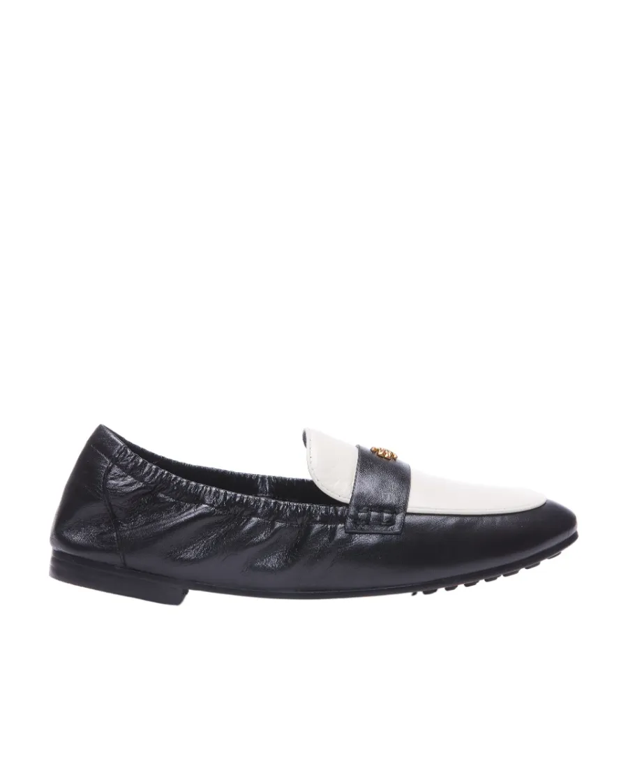 Logo Plaque Color-Block Loafers