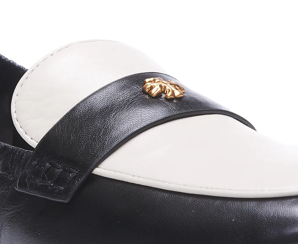 Logo Plaque Color-Block Loafers
