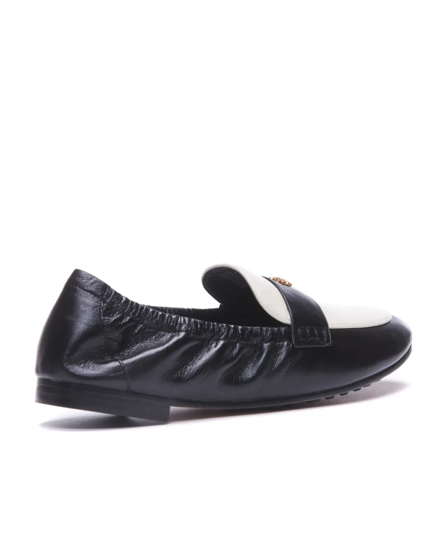 Logo Plaque Color-Block Loafers
