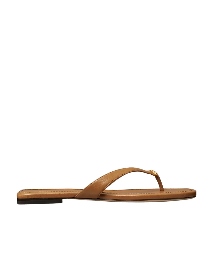 Capri Logo Plaque Thong Sandals