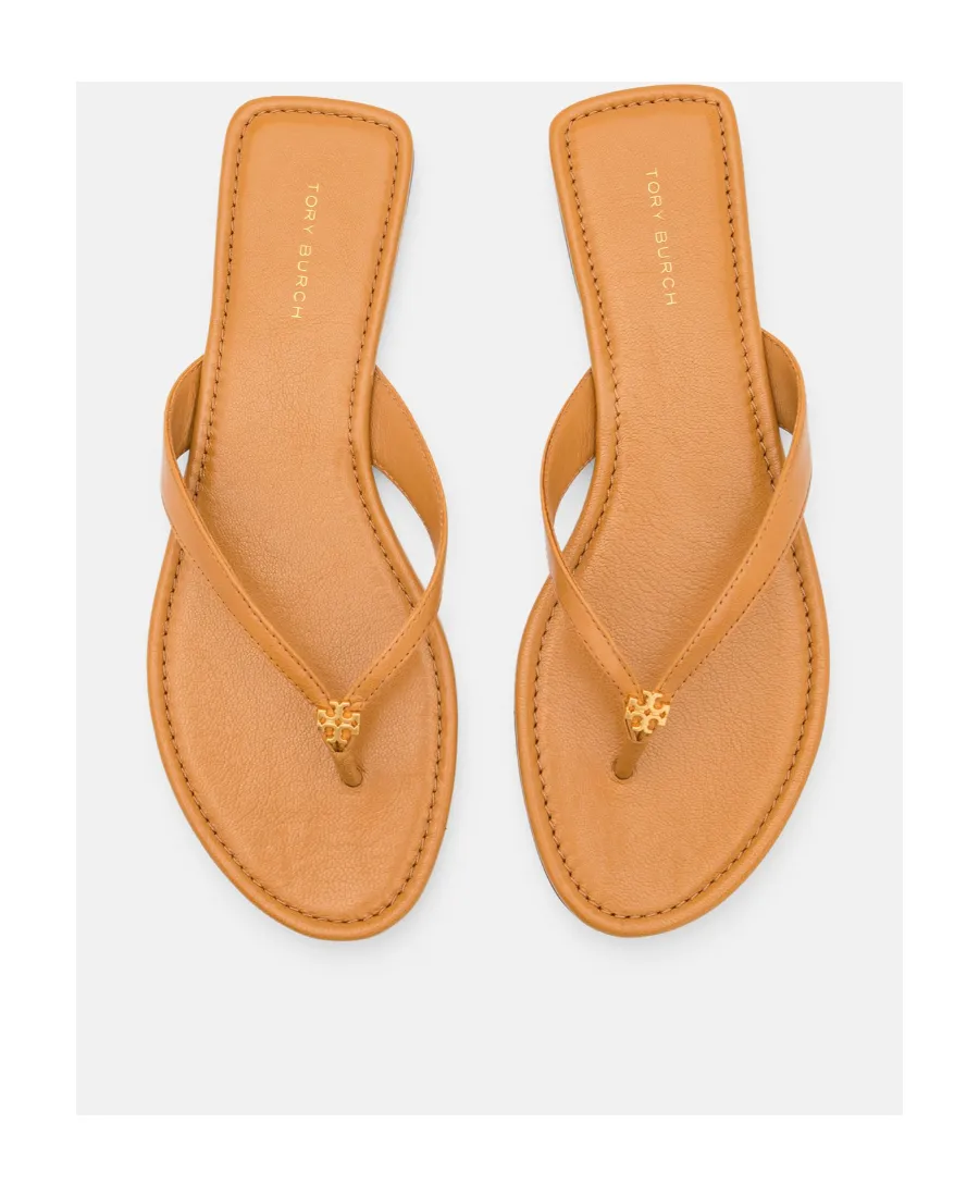 Capri Logo Plaque Thong Sandals