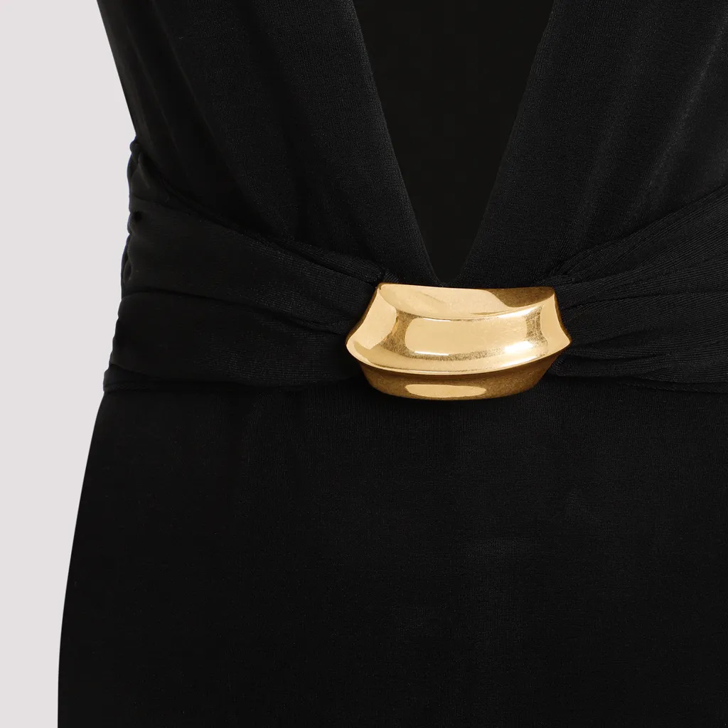Plunging V-Neck Sleeveless Gown