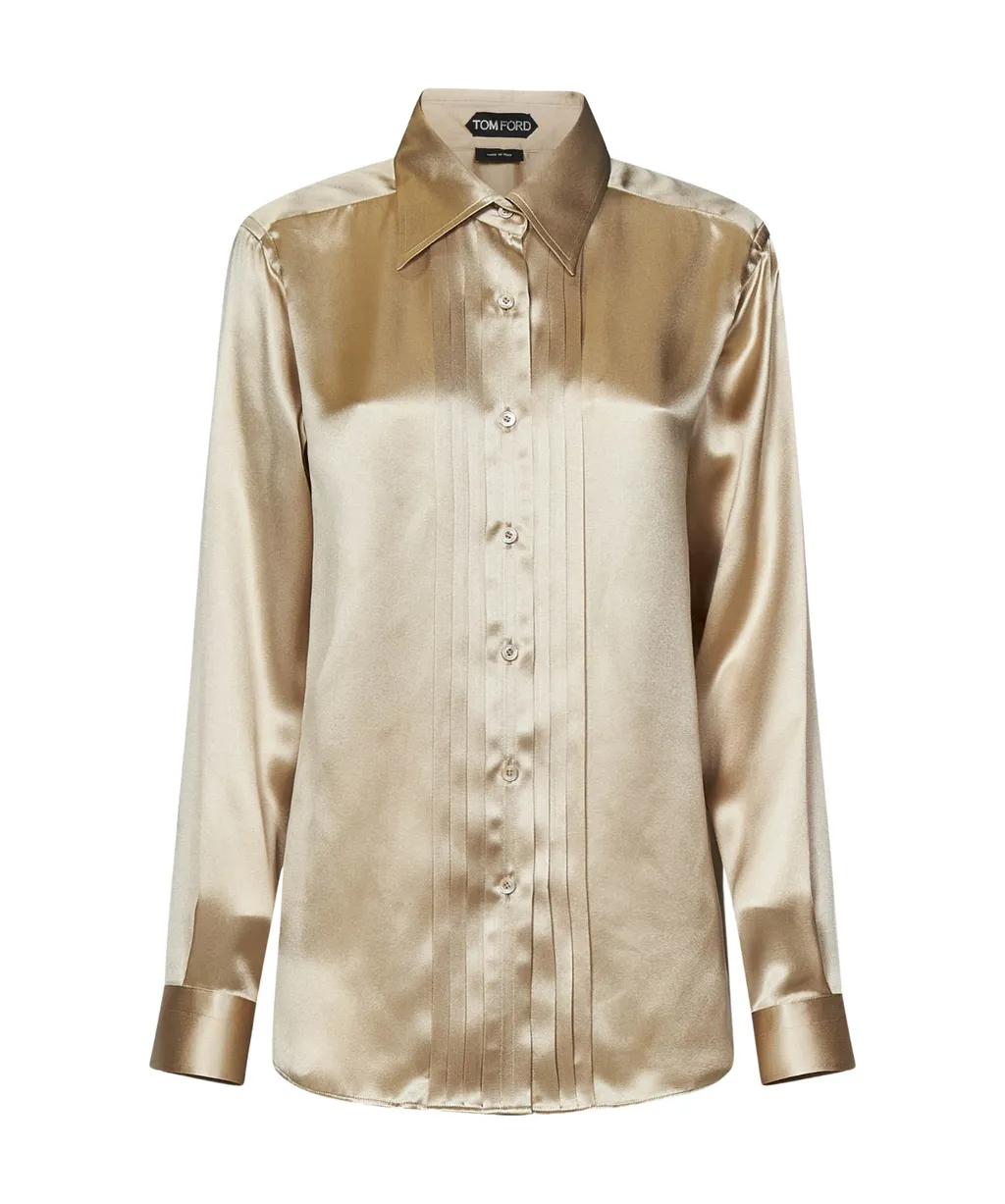 Long-Sleeved Lapel Shirt