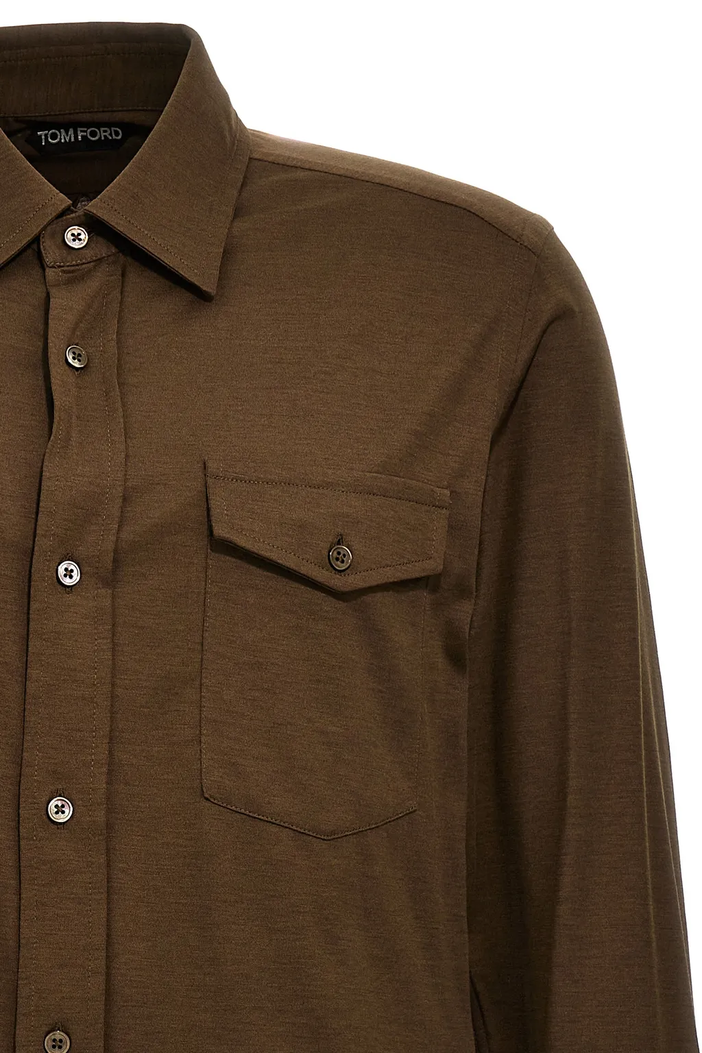 Long-Sleeved Lapel Shirt