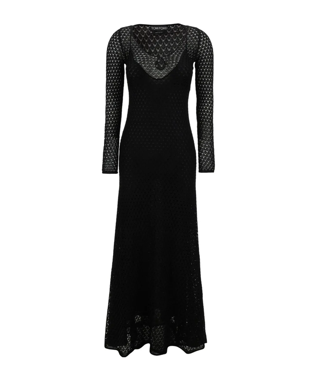 Crochet Knit Maxi Dress