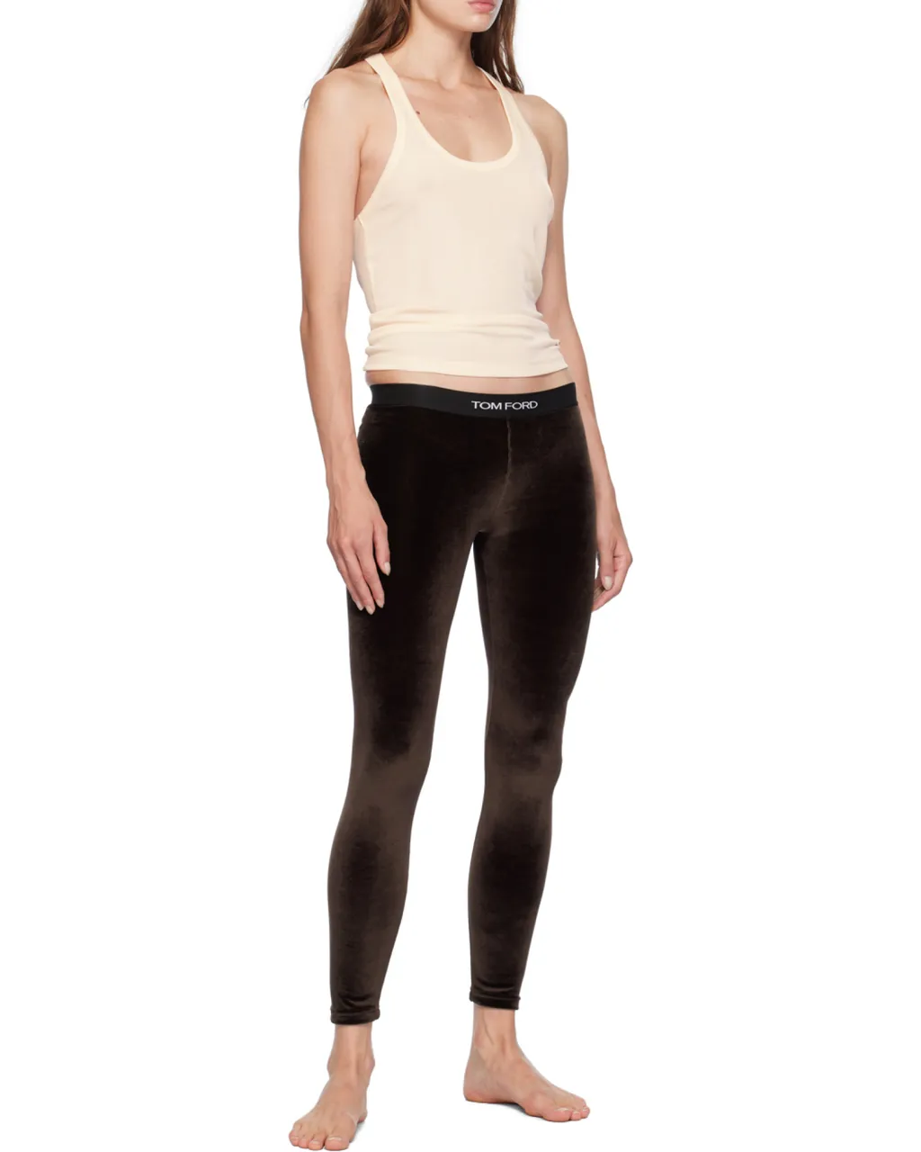 Stretch Lustrous Velour Signature Leggings