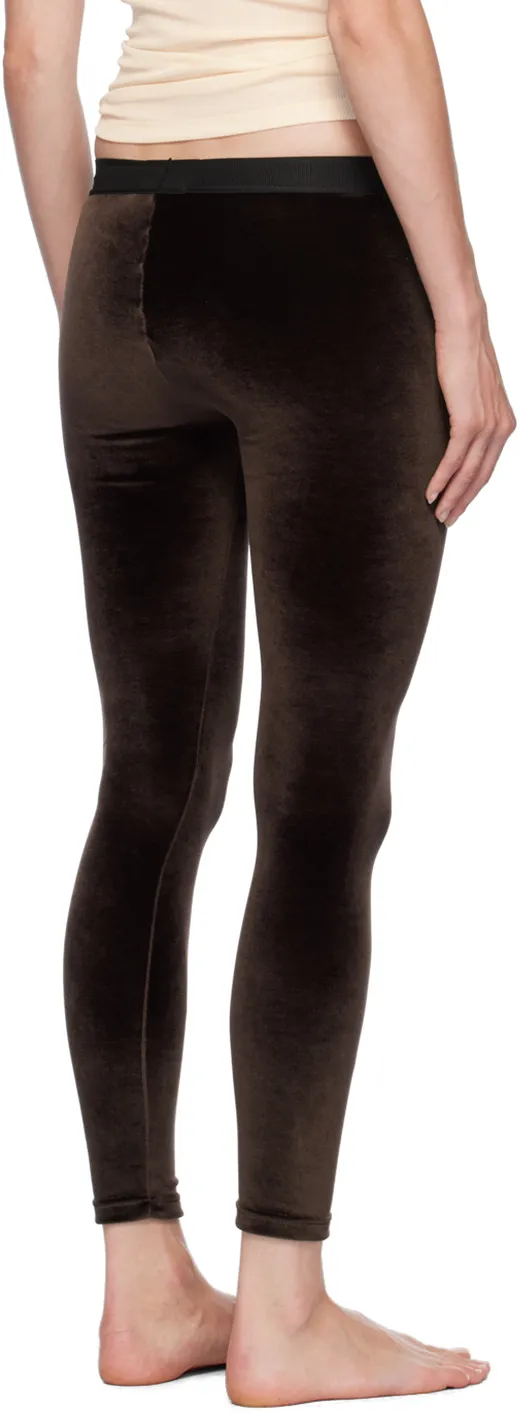 Stretch Lustrous Velour Signature Leggings