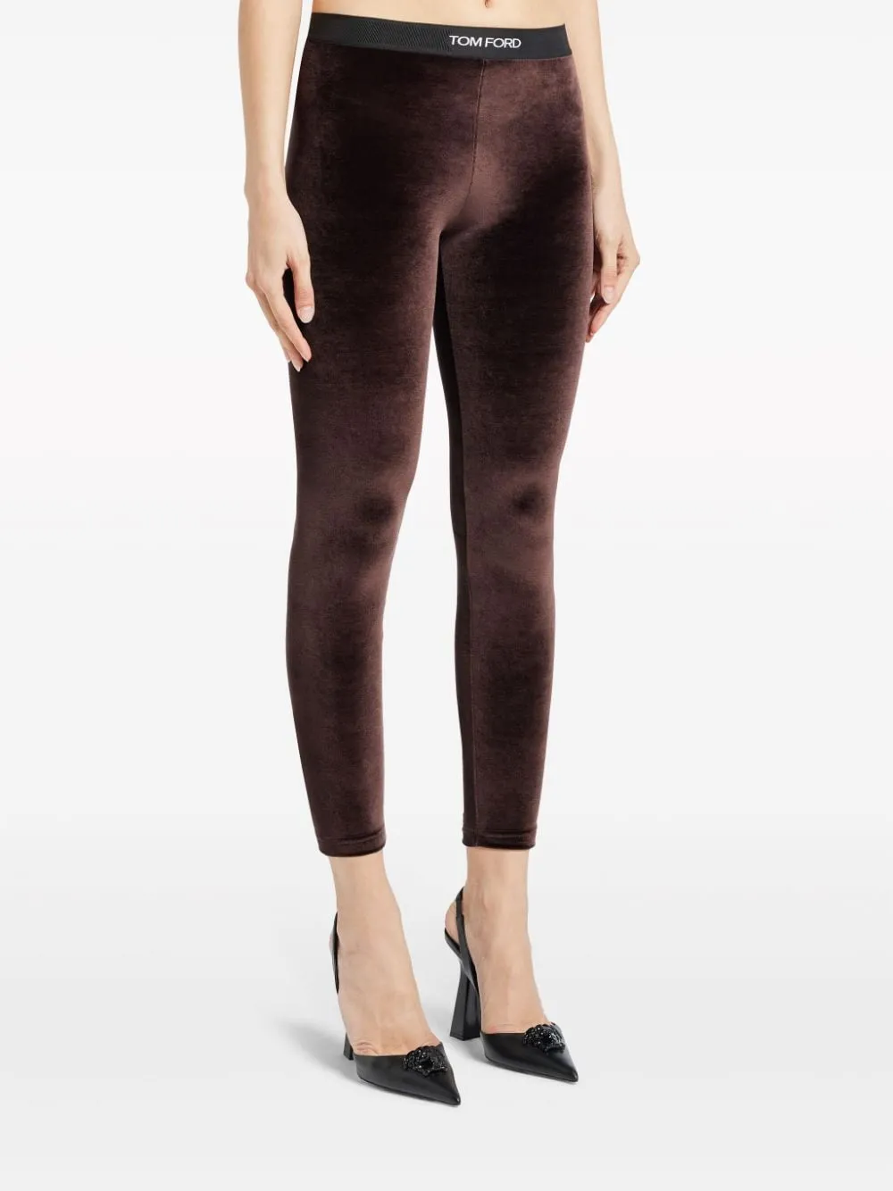 Stretch Lustrous Velour Signature Leggings