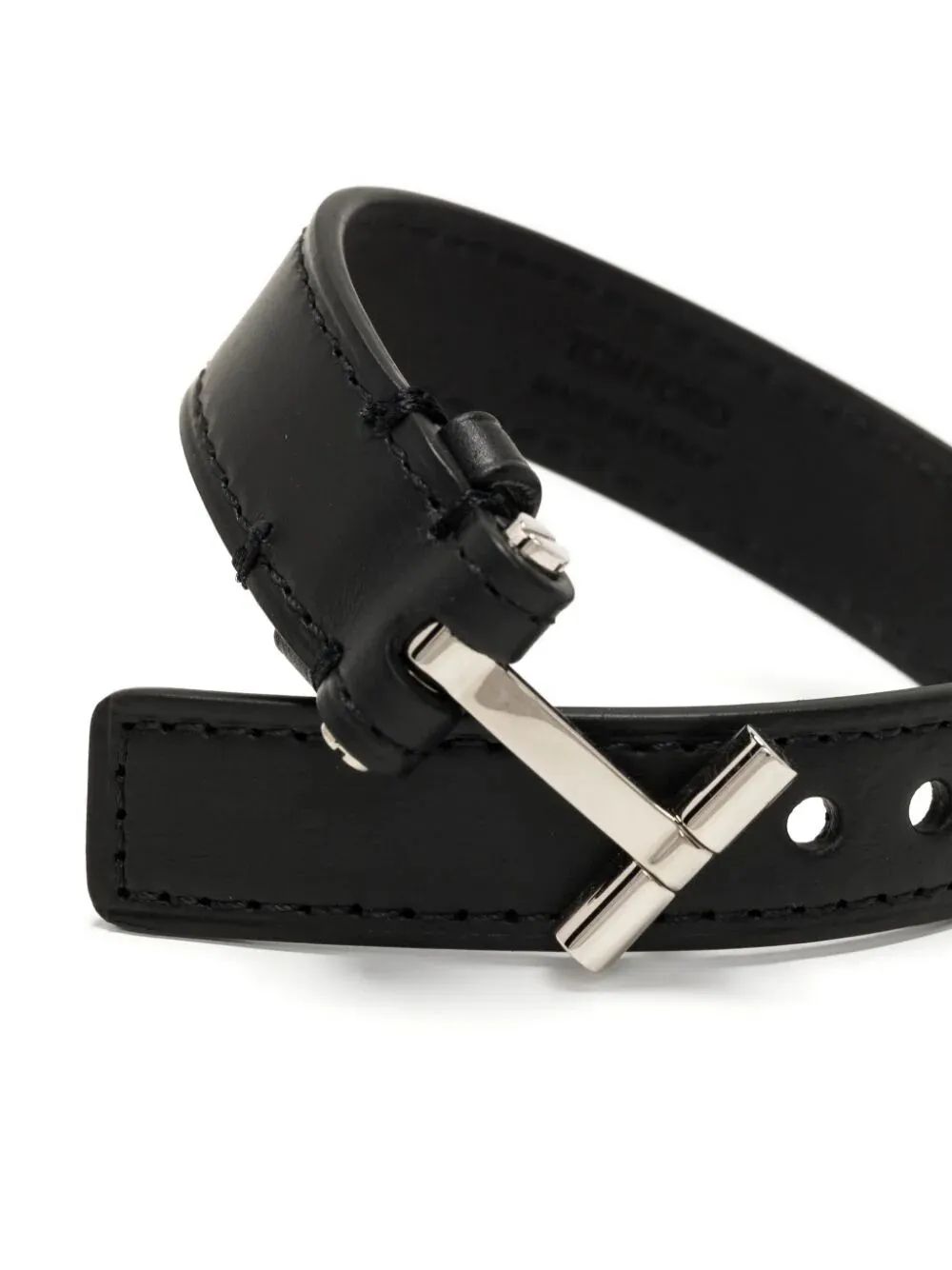T-Logo Leather Bracelet