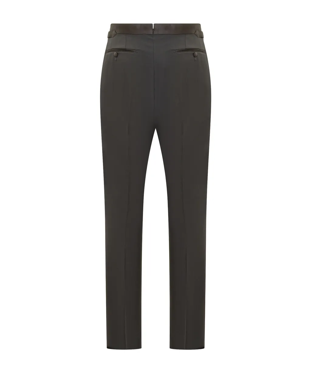 Side-Buckled Evening Trousers
