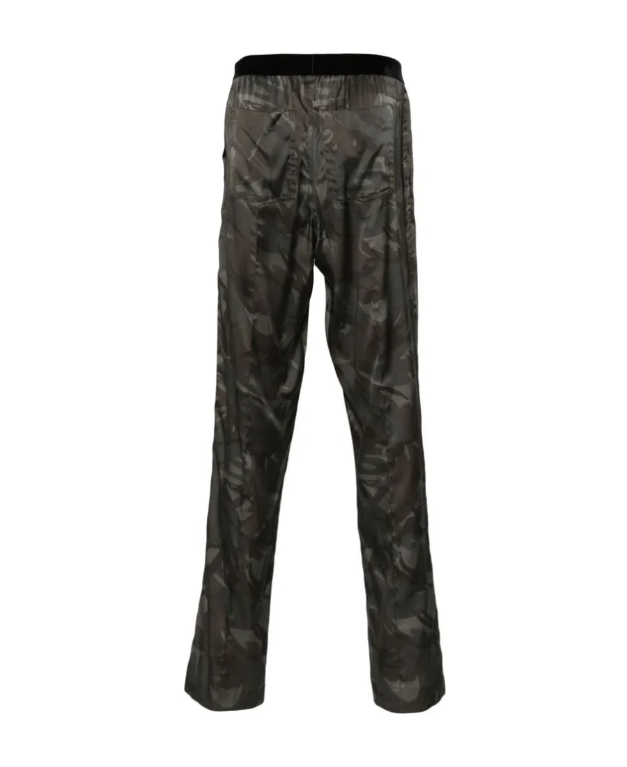 Camouflage Printed Straight Leg Pants