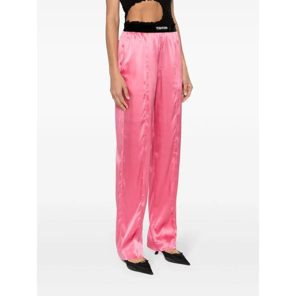 Stretch Satin Pj Pants