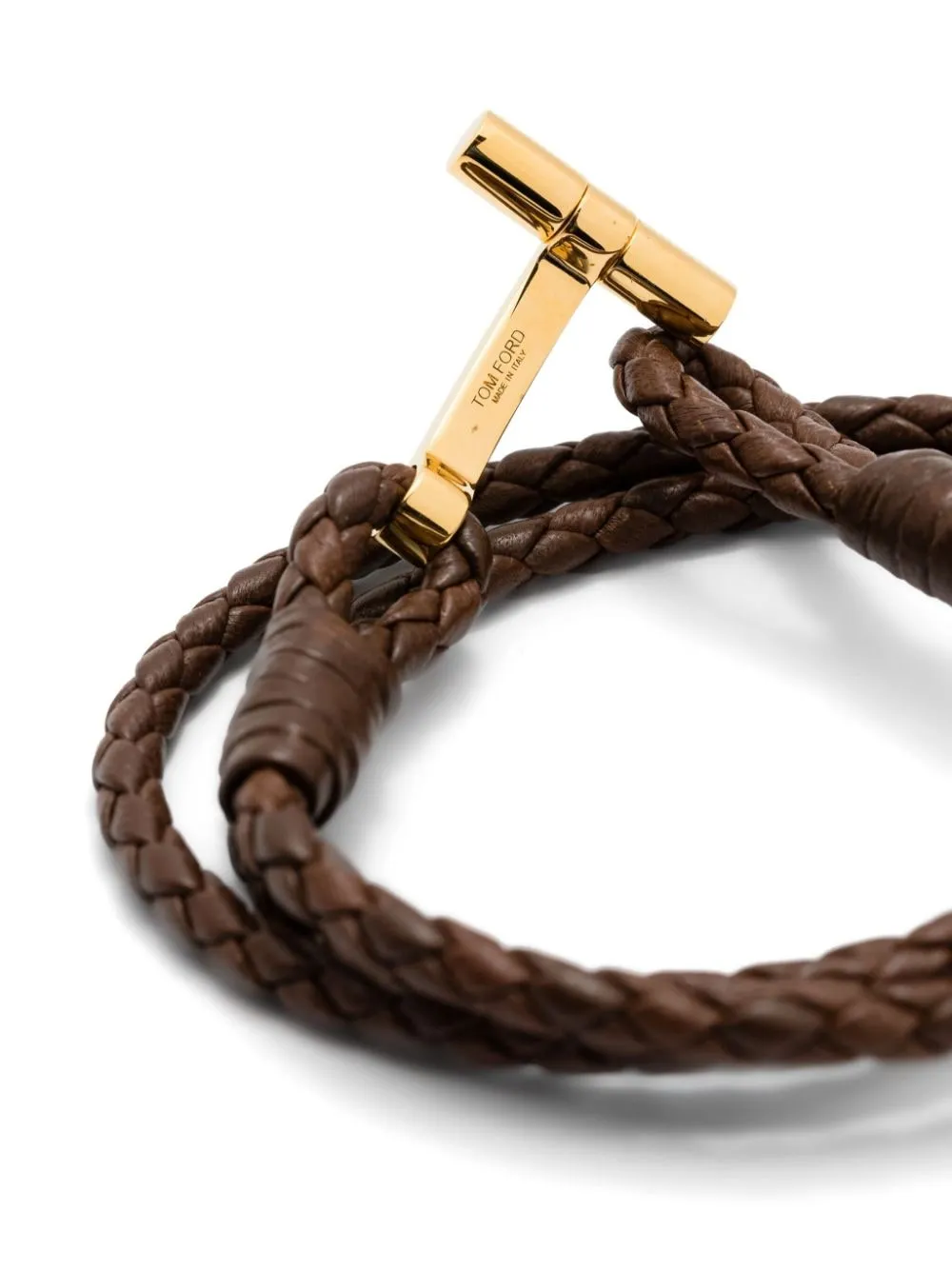 T Plaque Braided Bracelet