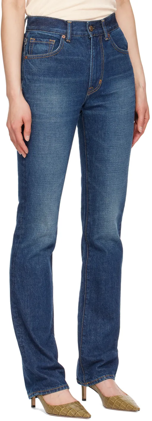 Logo Patch Straight-Leg Jeans