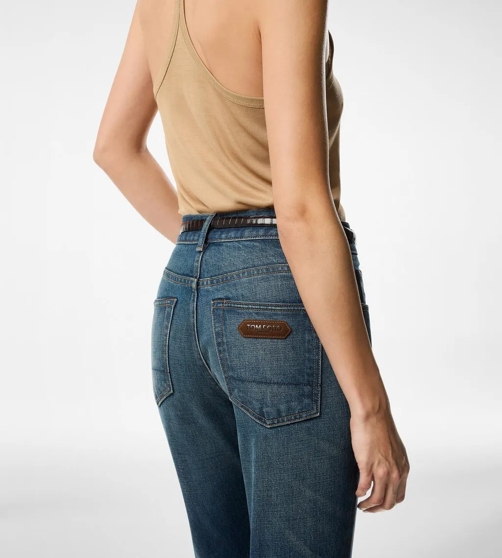 Logo Patch Straight-Leg Jeans