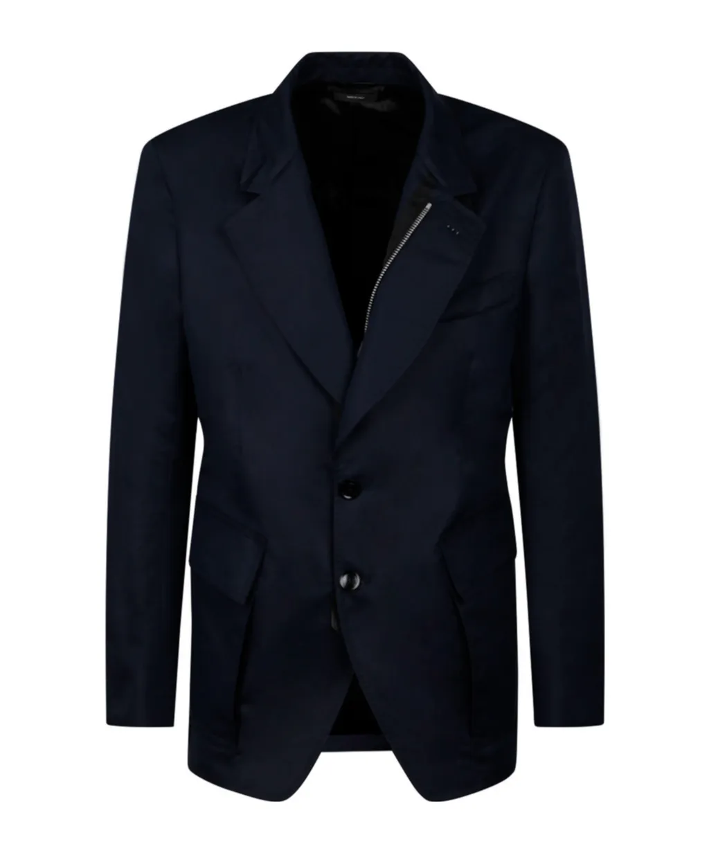 Zip-Up Long-Sleeved Blazer