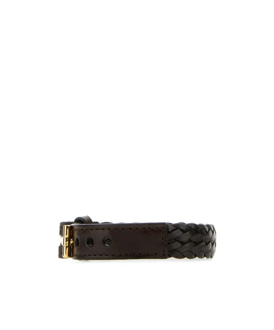 T-Lock Leather Bracelet