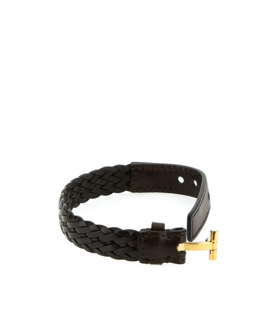 T-Lock Leather Bracelet