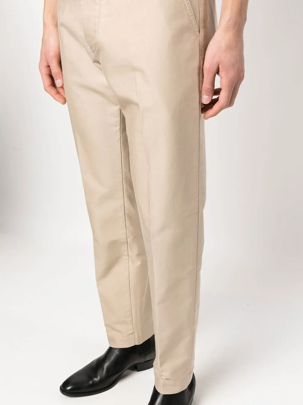 Logo Patch Straight-Leg Tailored Trousers