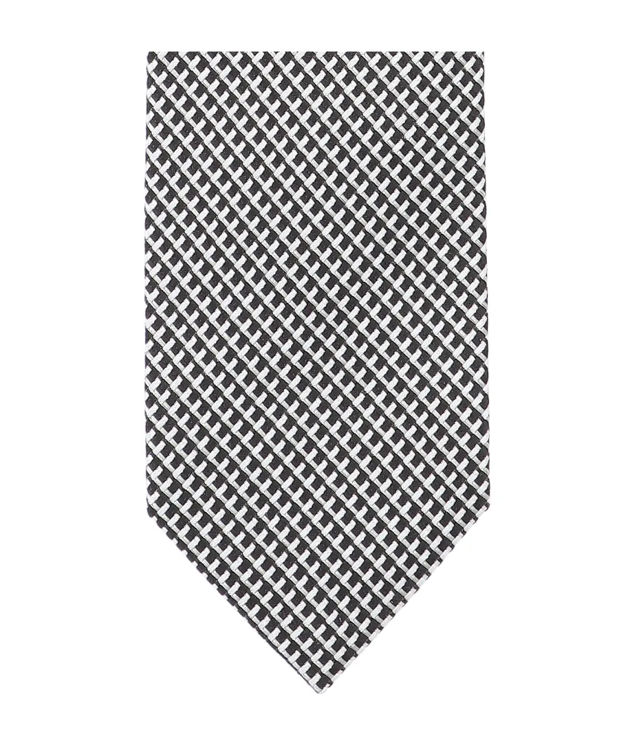 Patterned-Jacquard Pointed-Tip Tie