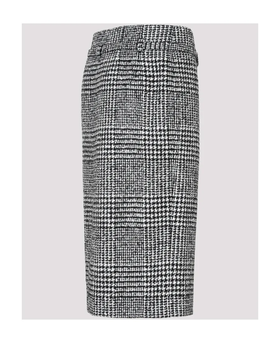 Checked Zipped Pencil Skirt