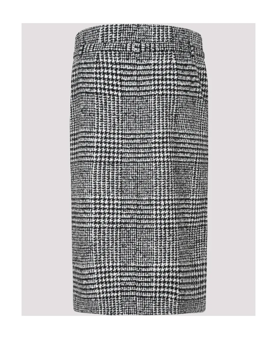 Checked Zipped Pencil Skirt