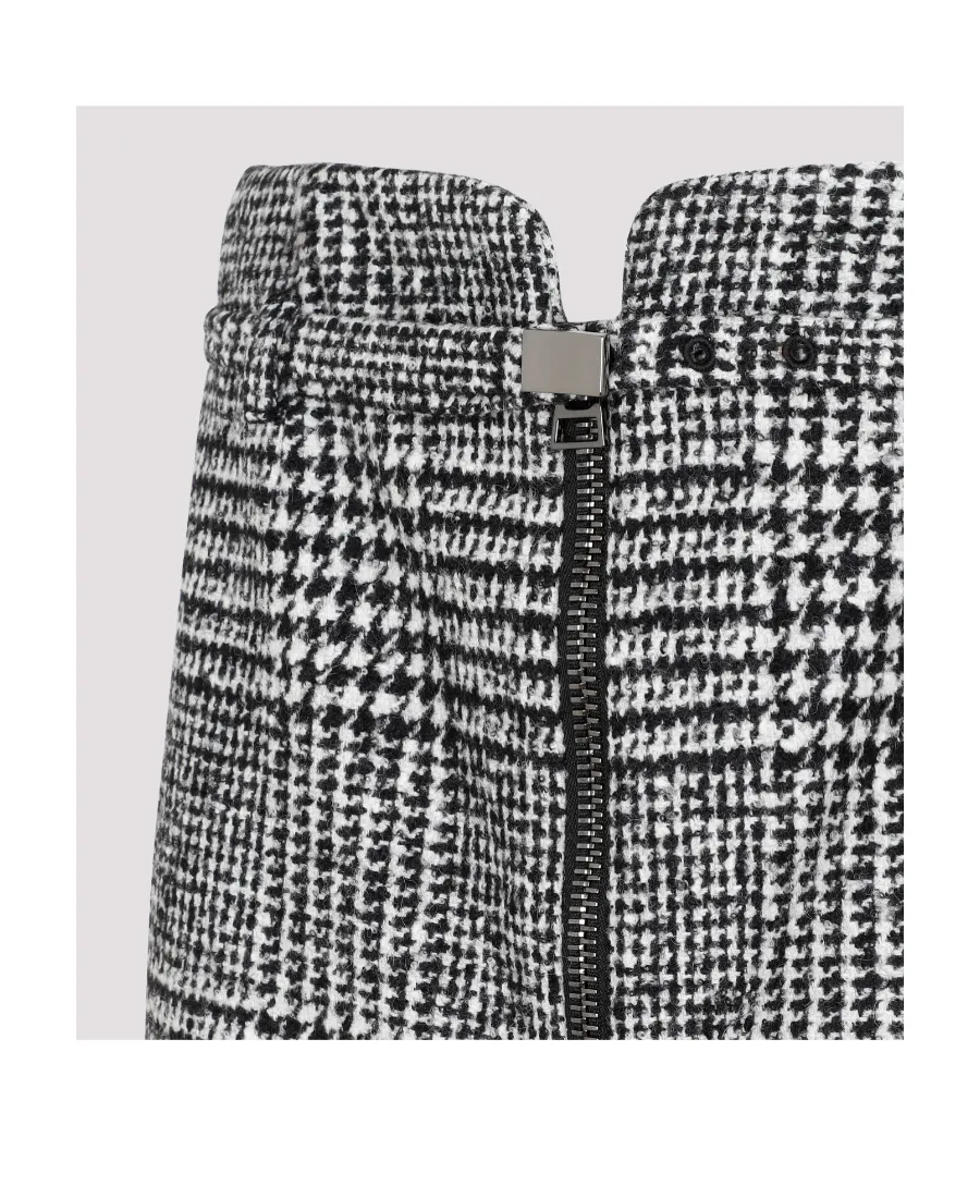 Checked Zipped Pencil Skirt
